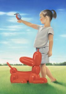 Petar Mosic Ljubav je kao balon Ulje na platnu 70x50cm 2024 god